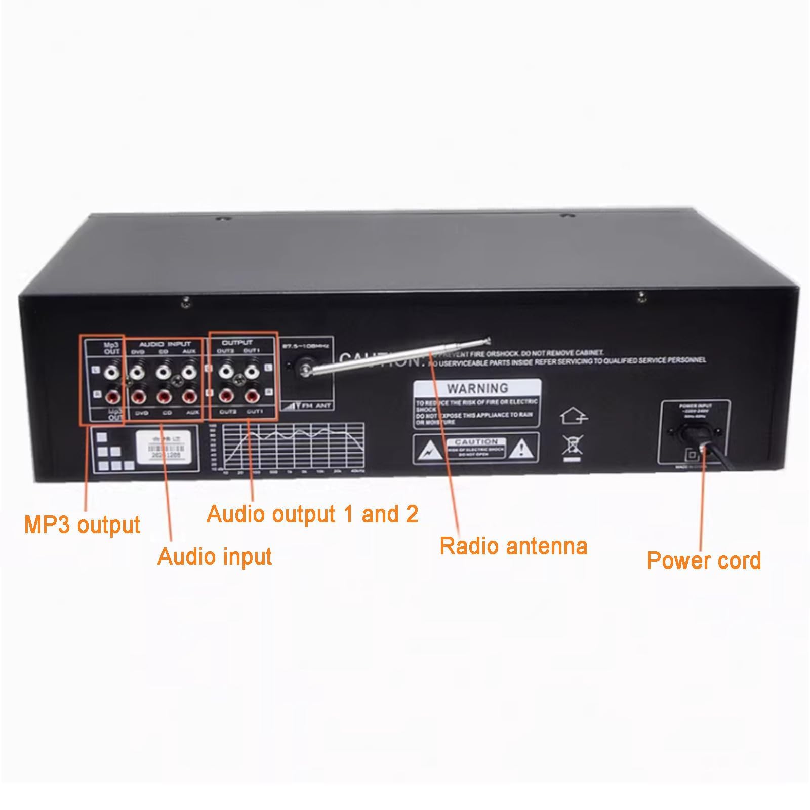 Equalizzatore Grafico Hi-Fi, Analizzatore Di Spettro a 20 Bande, Con Telecomando, Display a LED Dello Spettro, 15 Stili Dinamici, Per Studio Di Registrazione, Casa