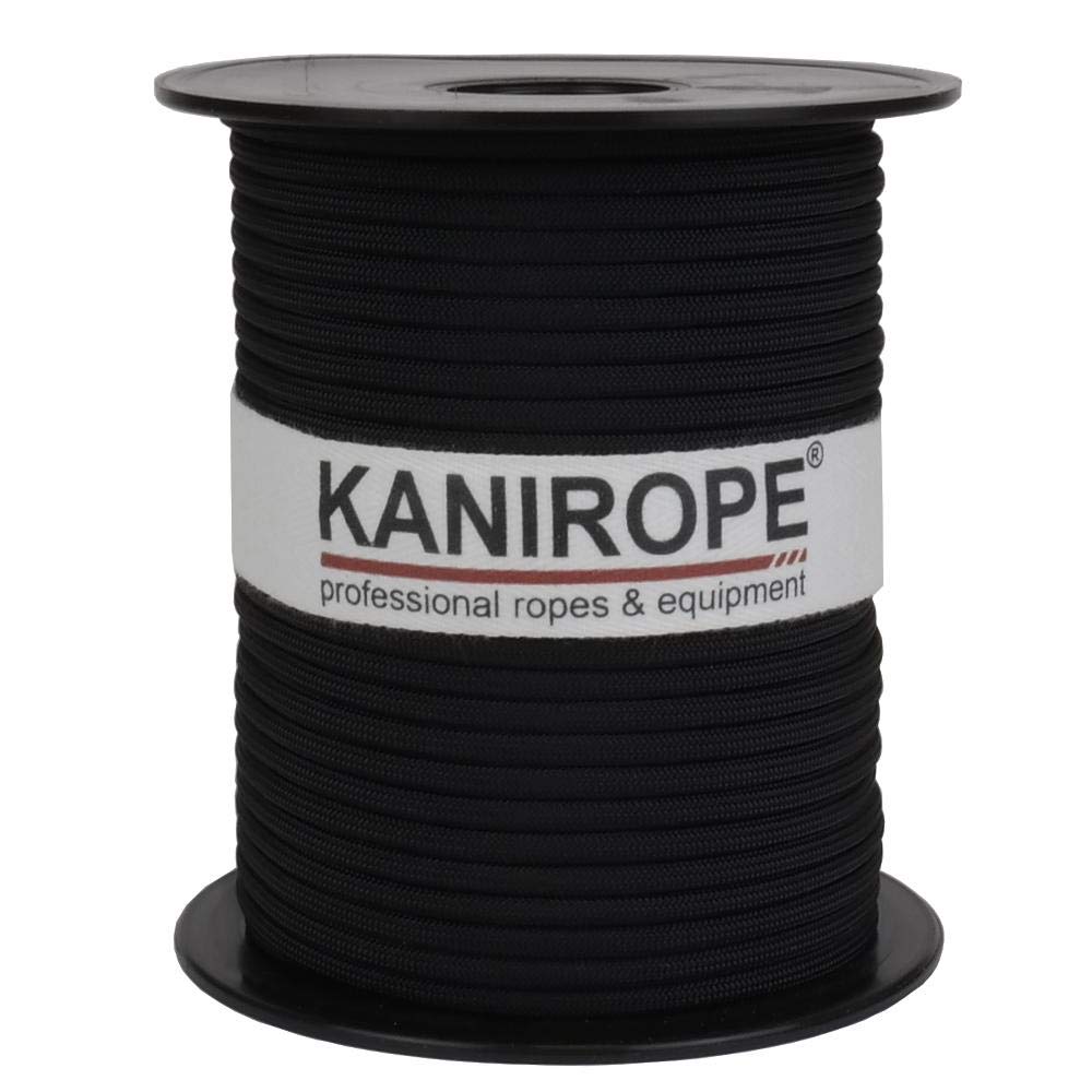 Kanirope® Paracord XPRO ø 3,8 mm 50 m czarna 32-krotnie pleciona