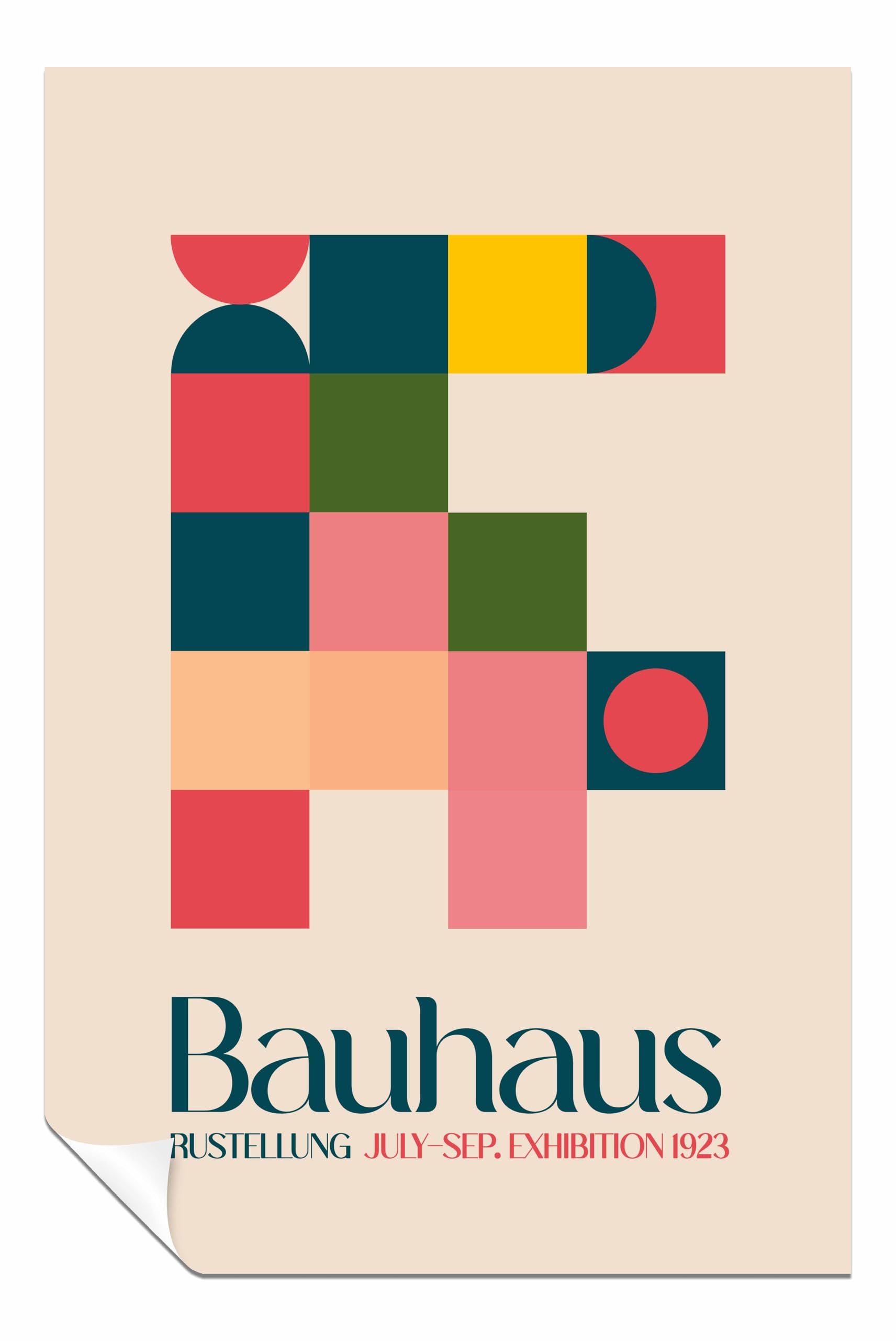 Panther Print Bauhaus Kutular Unframed Poster, Pictures for Home Walls, Bedroom, Living Room & Bathroom Decor 61x41cm (24x16in)