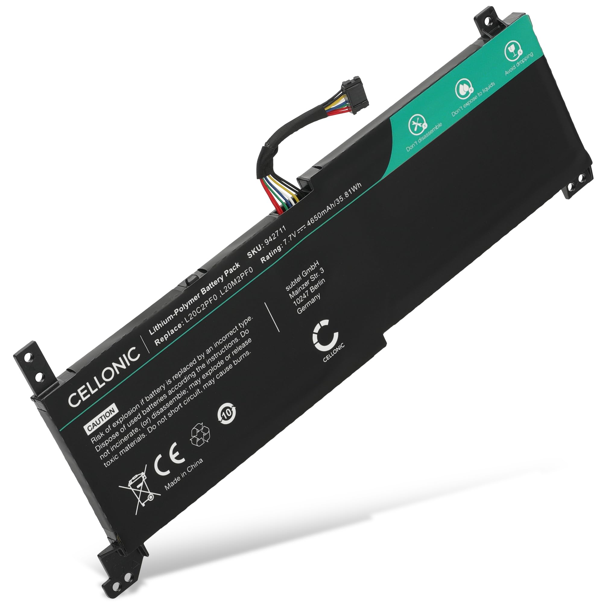 CELLONIC Batteria compatibile con Lenovo IdeaPad 3 15ITL6, 15ALC6, L20L2PF0