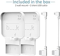 Vista 6 de Soporte de pared con enchufe para Blink Sync Module 2, soporte de montaje para cámara exterior Blink sin cables desordenados, soporte de cámara