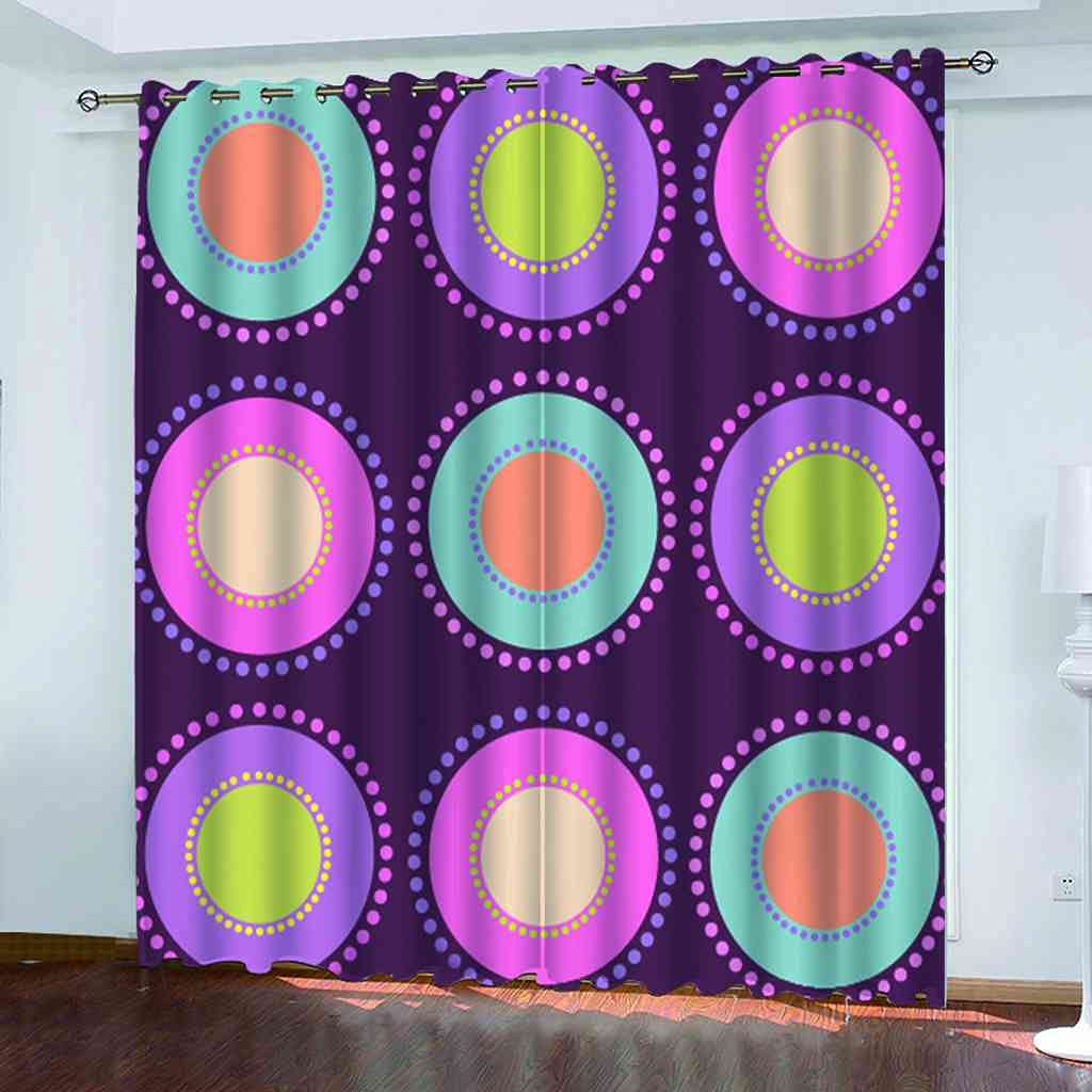 Rideau occultant violet 264x160 isolant pour chambre d'enfant