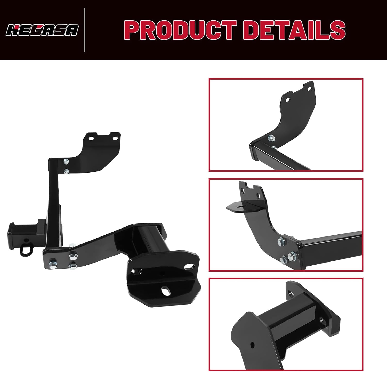 HECASA Class 3 Trailer Hitch Compatible with 2022-2024 Hyundai Santa Cruz Trailer Tow Hitch 2 Inch Receiver, Black, NN2162