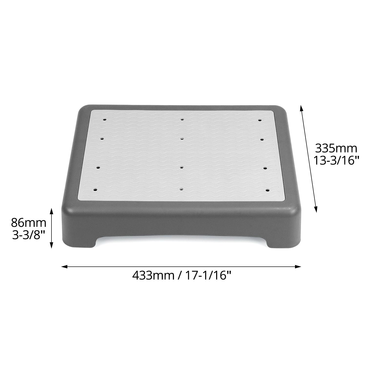 QWORK® Marchepied antidérapant 9 cm - jusqu'à 220 kg de capacité - pour Personnes âgées, Douche, Baignoire, Voiture, extérieur