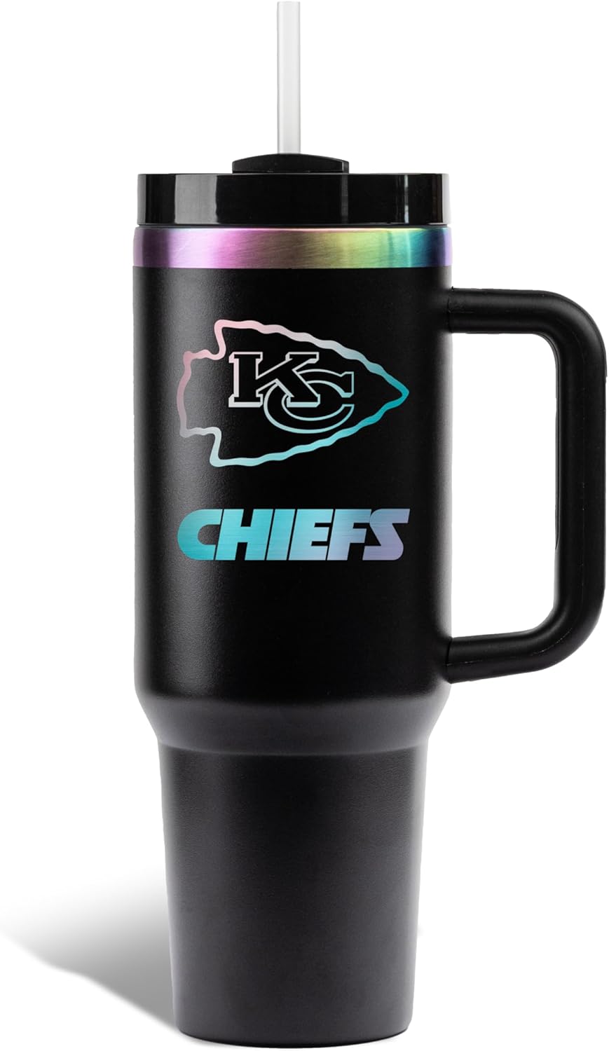 The Memory Company Officially Licensed NFL Game Day Tumbler - 40oz Stainless Steel Double-Wall Insulated Team Color Bling Cup with Team Logo, NFL Licensed Sports Travel Mug with Lid & Straw