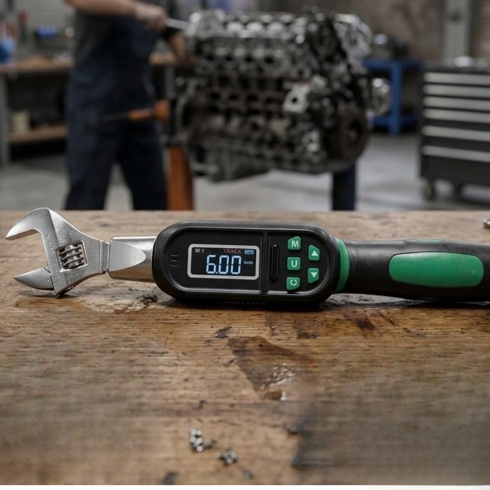 Llave Dinamométrica Digital 0-38mm Ajustable ±2% Precisión(0.6-12Nm)
