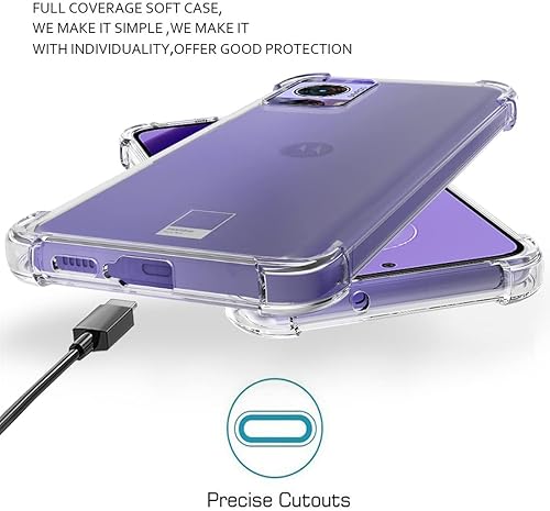 Miniatura 6 de Osophter Funda para Motorola Edge 30 Lite Flower Floral para niñas y mujeres con 2 protectores de pantalla de absorción de golpes flexible de goma