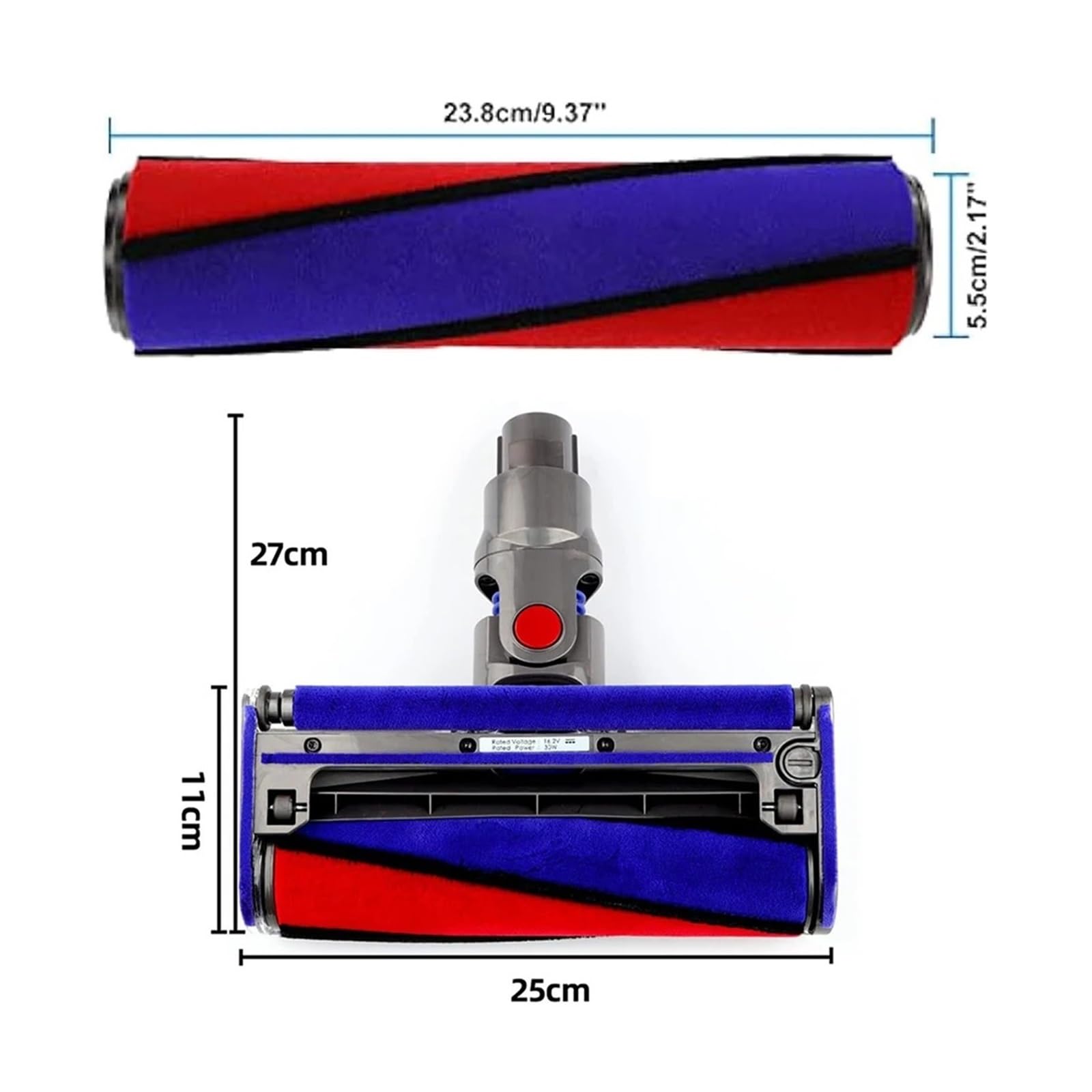 Testina motorizzata sostituibile, compatibile con aspirapolvere portatile Dyson V7, V8, V10, V11, V15, testina (A)