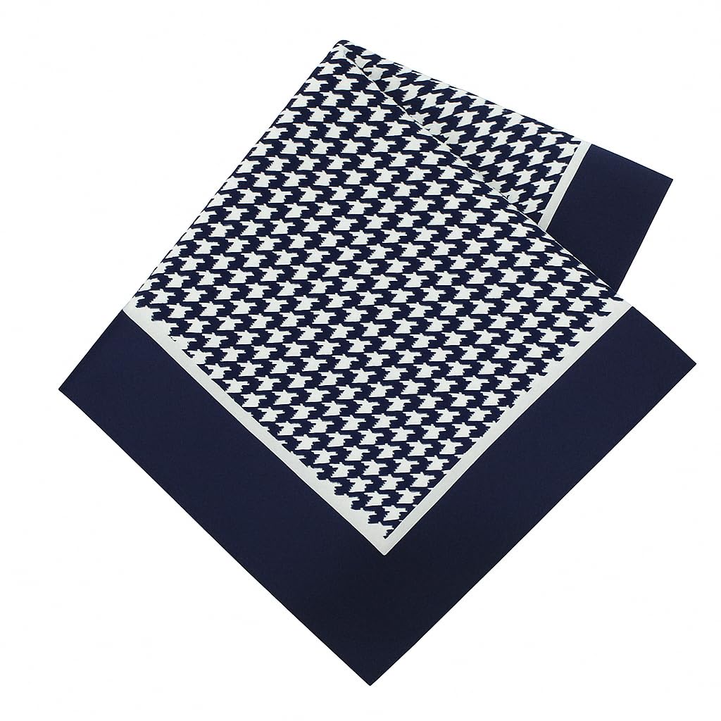leonardi Mens Printed Pocket Square | Satin | Microfiber | 12 x 12 inches | tweed fabric | Superior finishing| Packaging – folder | Black (Set of 1)-picture-33