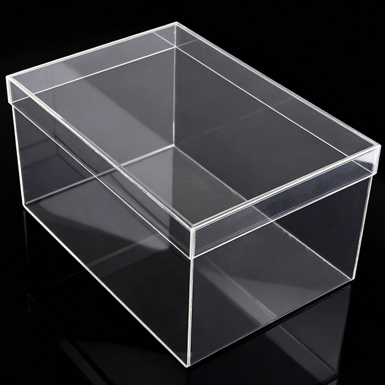 Acrylic Cube Display Case with Lid, 10 15 20 25 30 35 40 50 60cm Long Removable Lid Acrylic Multi-functional Box, Stackable Display Box Showcase(16x16x20inch/40x40x50cm)