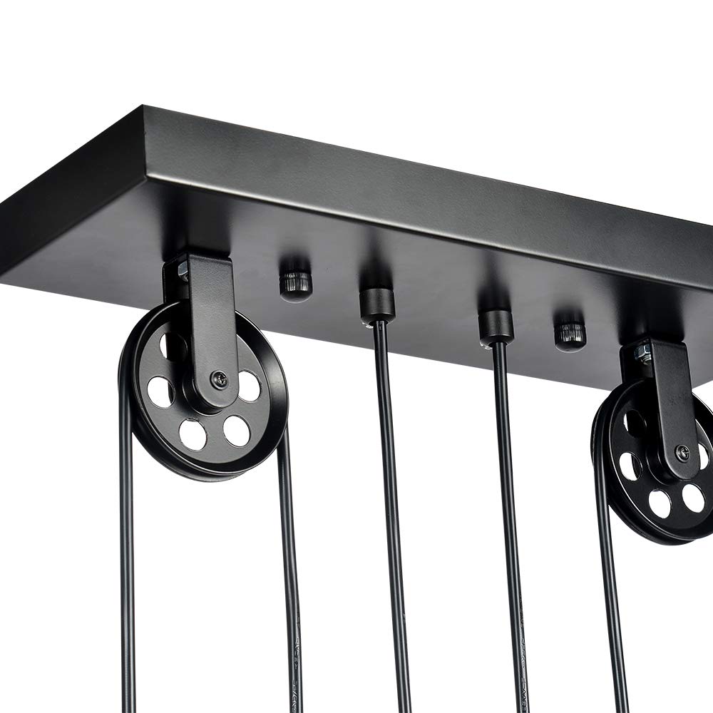 Lámpara de techo de tres luces, isla de cocina, regulable, industrial, rústica, firme, vintage, para cocina, comedor, hogar