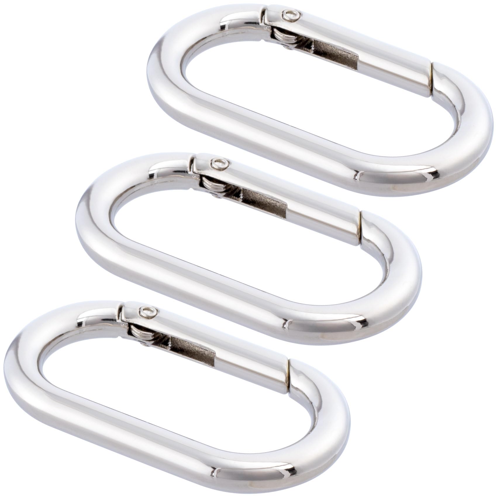 Oval Spring Ring Clips, Metal Keyring Purse Clip