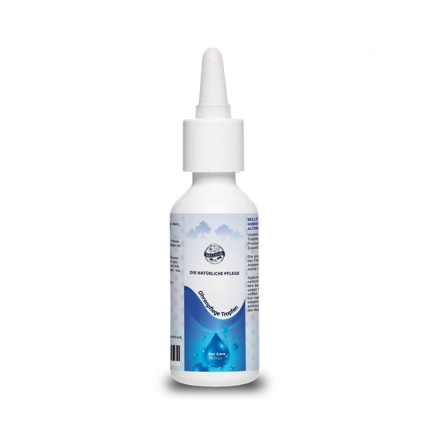Naturales Gotas óticas para Perros de Bellfor - 30 ml. Cuidado Suave para Orejas Sensibles con Manteca de Karité y Aceite de Lavanda. Gotas alivian el Dolor y reducen la irritación en Las Orejas.