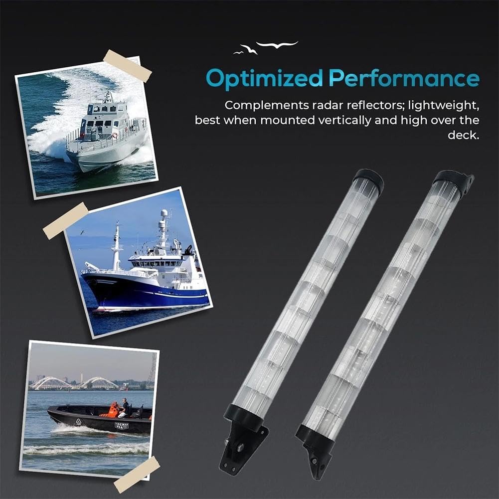 Generisch Radarreflektor für Segelboote, röhrenförmig, tragbar, kompakt, Robustes Aluminiumgehäuse, für Motorboote, Boote und Wohnmobile, Nicht verstellbar