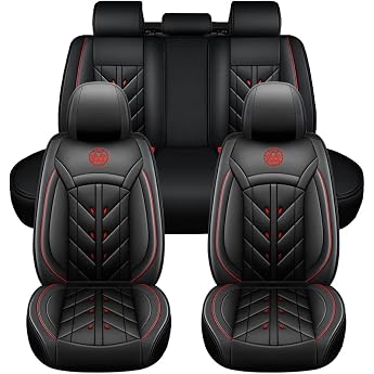 Car Seat Covers For Hyundai Tucson 2005-2026 PU Leather Complete Set Car Seat Covers Airbag Friendly Car Seat Cover Set ZT06 Black