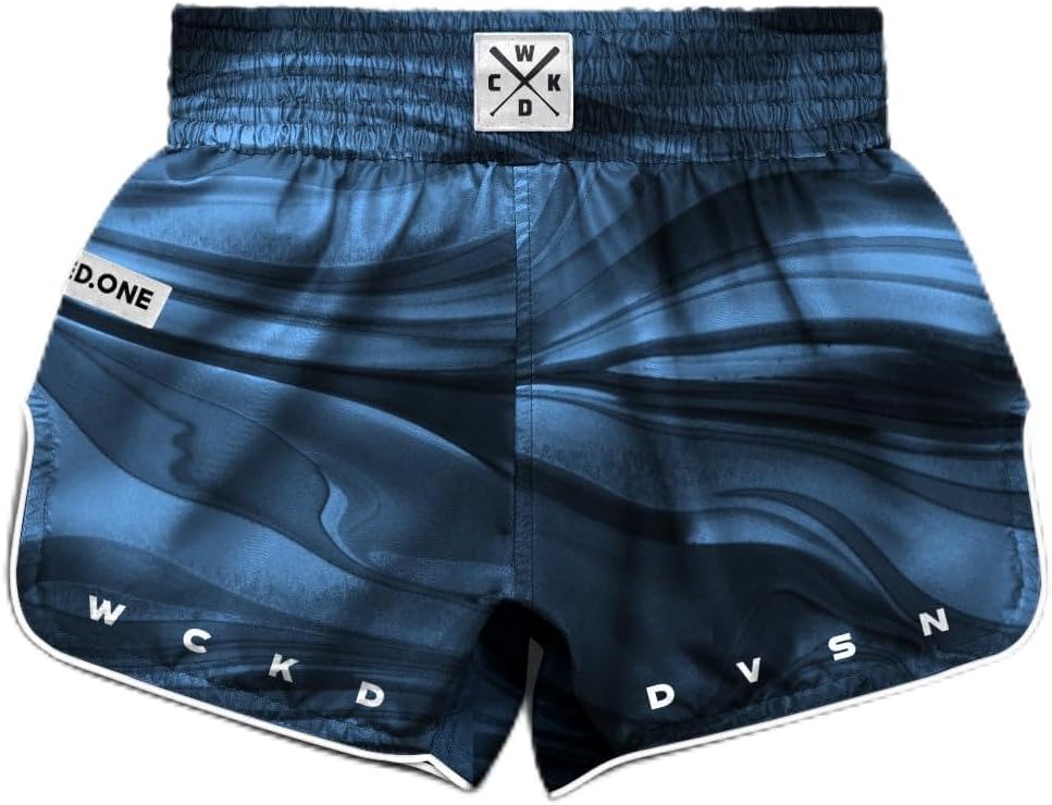 Muay Thai Short Abstract Blue