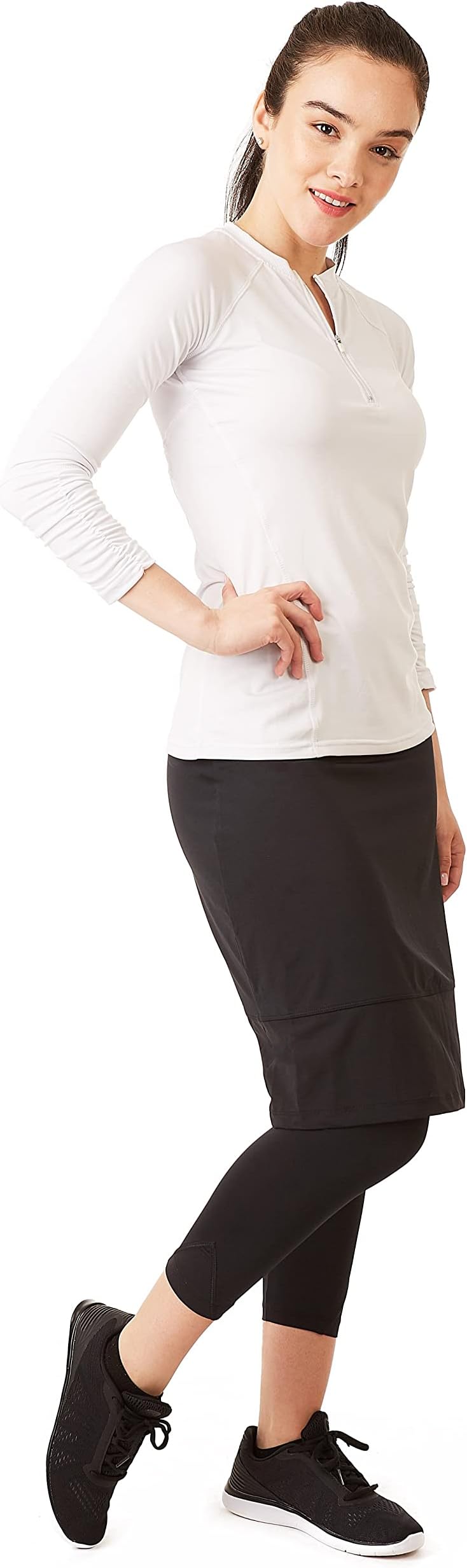 Snoga Workout Pencil Skirt w/Attached Cropped Leggings