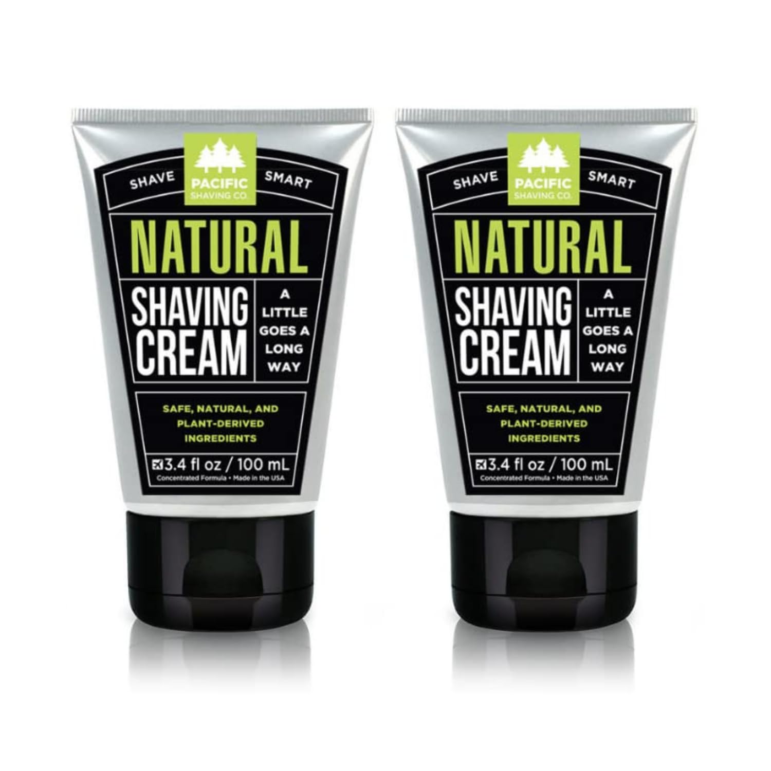 Pacific Shaving Company Natural Shaving Cream, 2 Pack