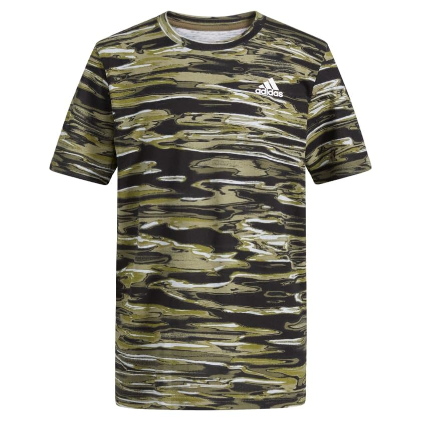 adidas Boy's All Over Print Liquid Camo Short Sleeve Tee (Big Kids)4
