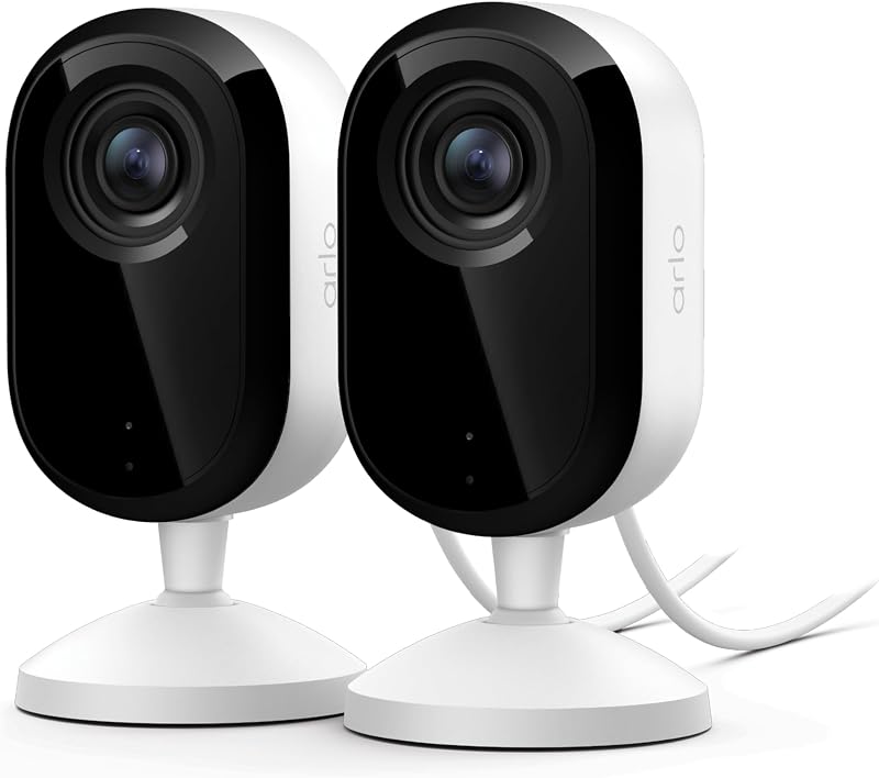Essential Indoor Baby Camera 2K (3rd Gen) - Privacy Shield, 2-Cam | 2K baby & kid surveillance camera; Wired power; Privacy shield; Person detection; Night vision; 1-mo Secure plan incl.