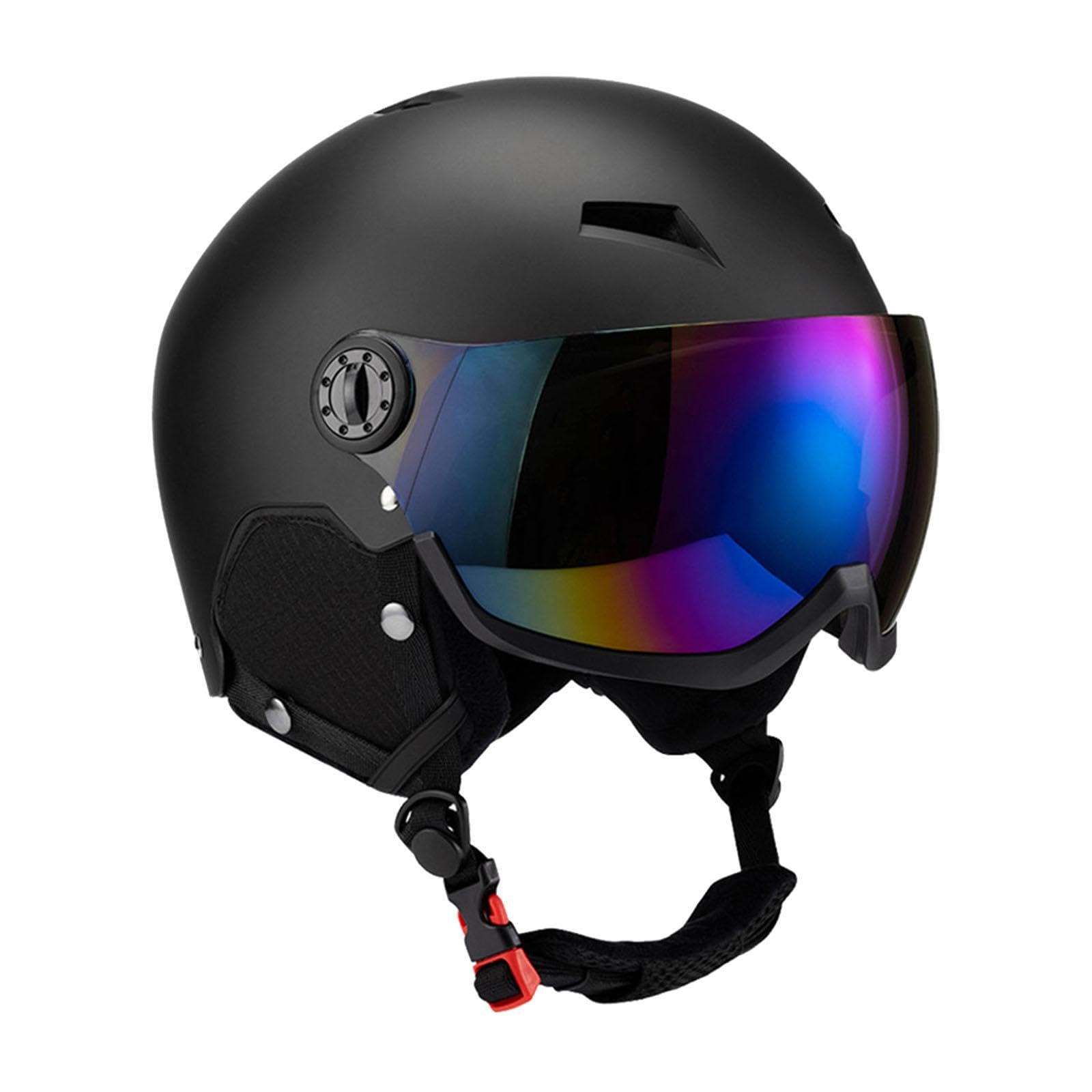 Casque de Ski, Lunettes de et Casque de Skateboard pour Sports d'hiver et activités de Plein air, Blanc, Taille XL.