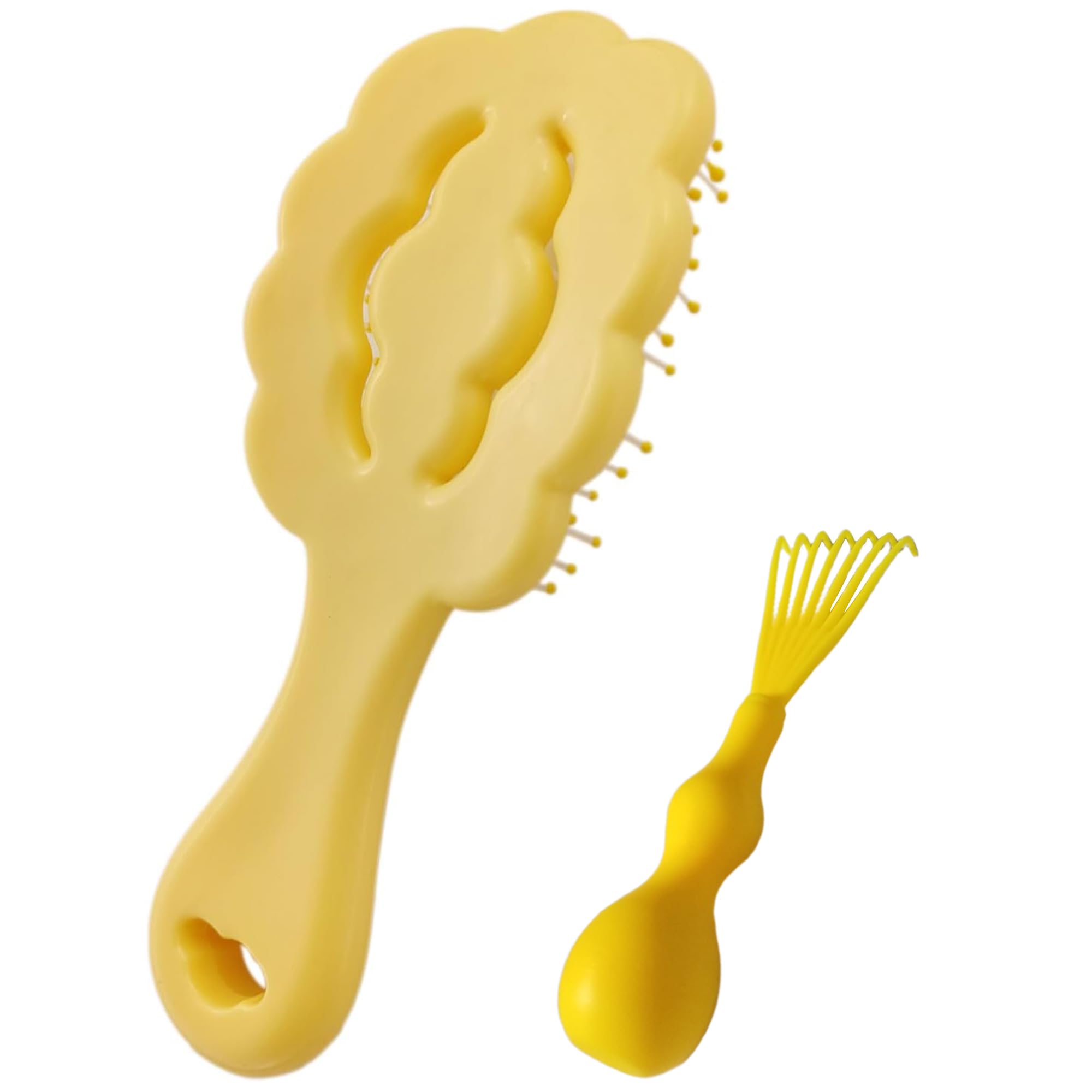 MAEELOU Cloud-Shaped Soft Bristle Puppy Brush for Small Dogs - Yorkie, Shih Tzu, Maltese, and Toy Poodles Grooming Tool with Detachable Lint Comb and