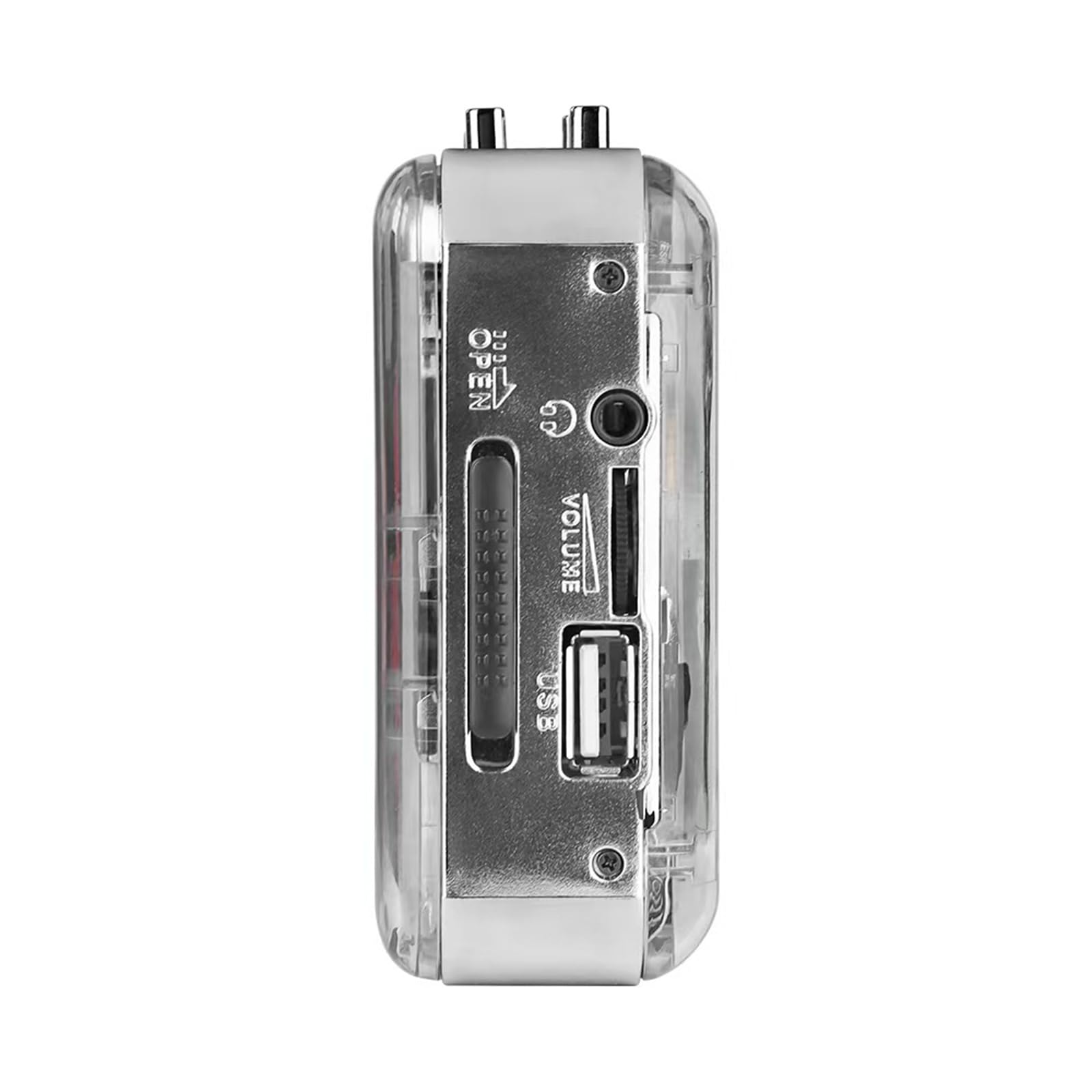 Clear Deck - Convertitore di file MP3, unità USB, dispositivo audio stereo portatile, accessorio per altoparlanti USB, copertura per cassette