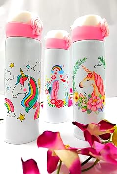 Tera13 Unicorn Water Bottle for Kids Unicorn Water Bottle for Girls Unicorn Bottle Unicorn Bottle for Kids (Pack of 1)