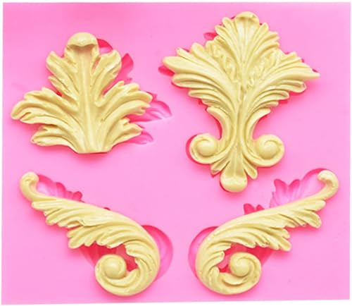 Fondant Mould 2 Pieces Embossed Pattern Silicone Mold Flip Sugar Chocolate Cake Decoration Mold DIY Baking