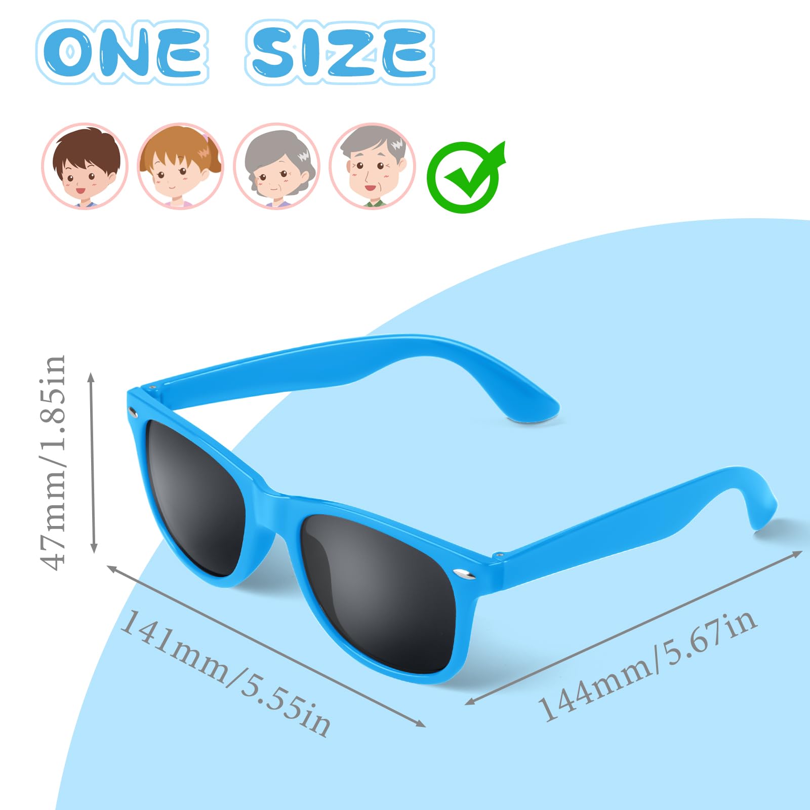 ANPUNAT 12 Pack Party Sunglasses in Bulk for Birthday Party Beach Pool Party Travel Picnic Party Goody Bag Fillers (Blue)