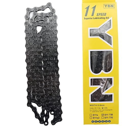 Miniatura 9 de DJC - Cadena de bicicleta de 11 velocidades para bicicleta de carretera, montaña MTB con enlace rápido YBN SLA para sistema Shimano Sram y KMC 12 x