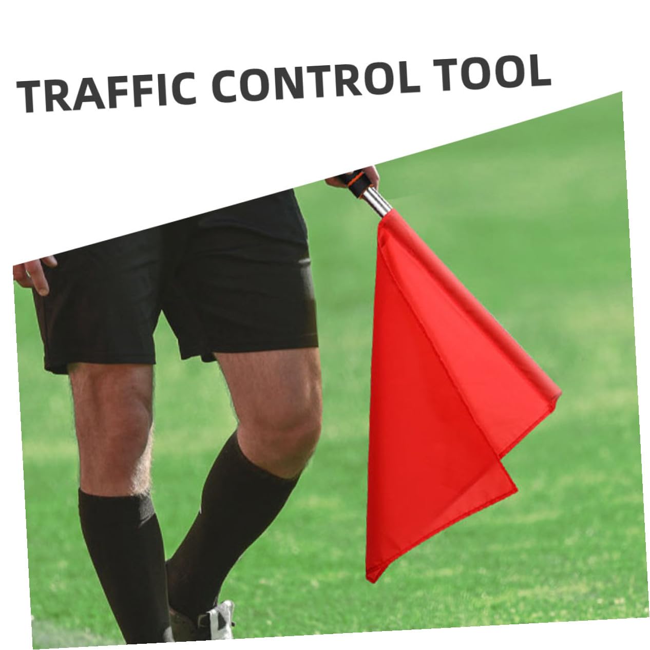 8 Bandiere Segnale Rosse per Arbitro Sportivo Bandiere Manuali per Calcio e Pallavolo Strumenti di Sicurezza Ferroviaria e Direzione