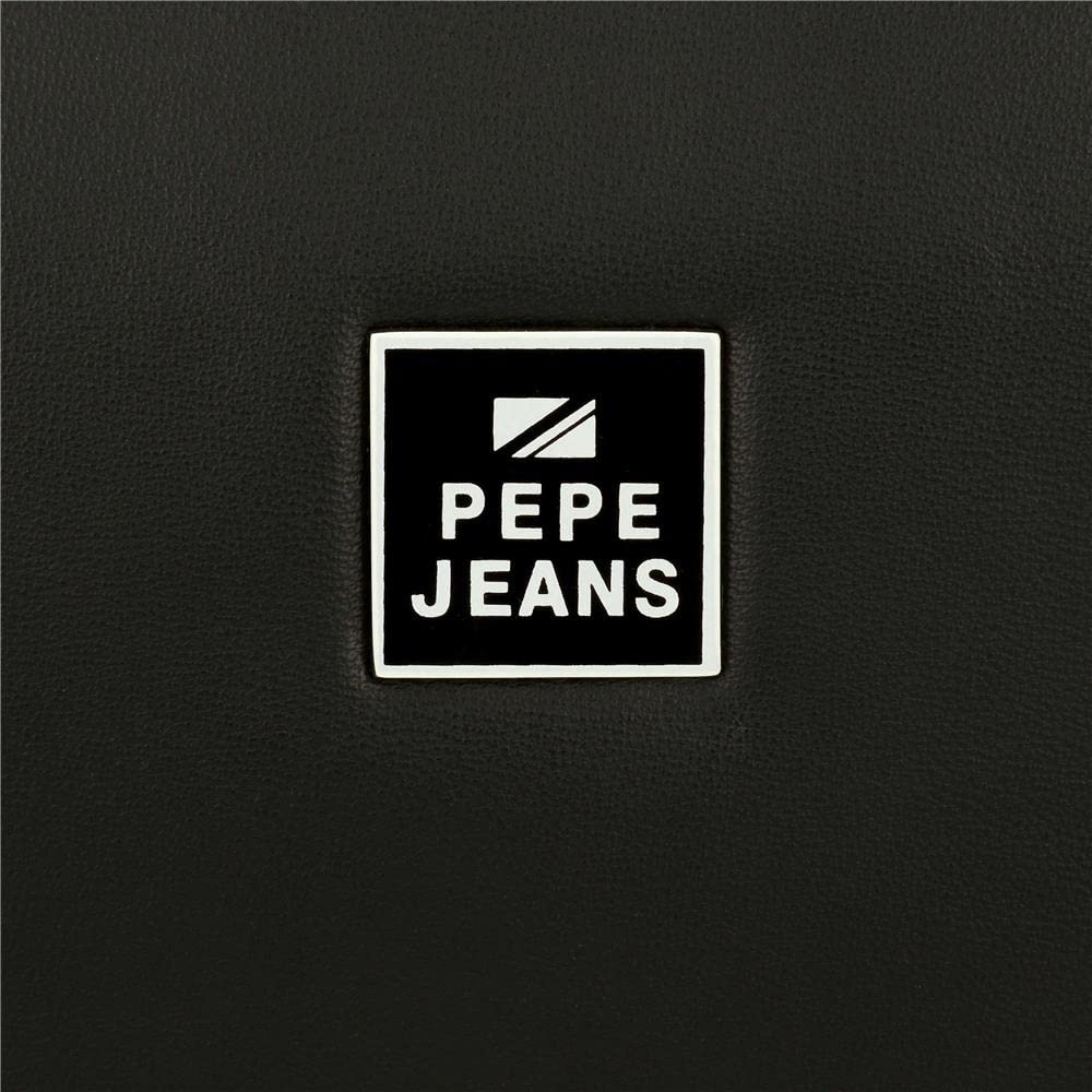 Pepe Jeans Bea Cartera con Tarjetero Negro 17x10x2 cms Piel sintética