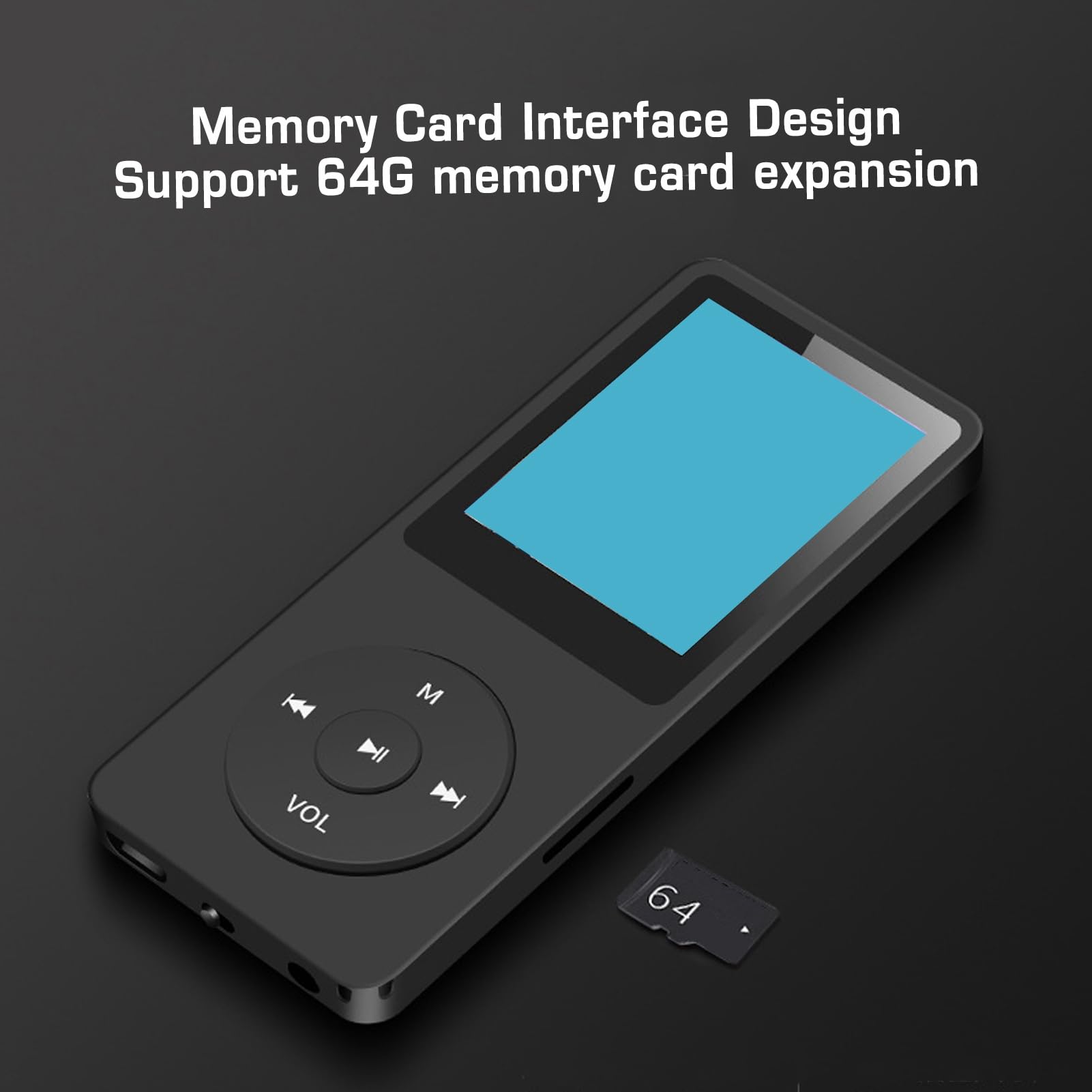 Acheter Lecteur MP3/MP4 Lecteur De Musique 64 Go Écran 1,8 Lecteur De Musique MP3 Portable Avec Radio FM Vocale