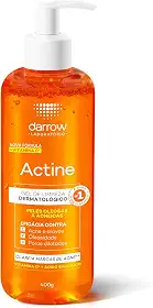Darrow Actine Gel de Limpeza Dermatológico Facial com Ácido Salicílico, Vitamina C e Lactato de Mentila, Redução de 86% da Acne e -90% Oleosidade Imediatamente, 400g