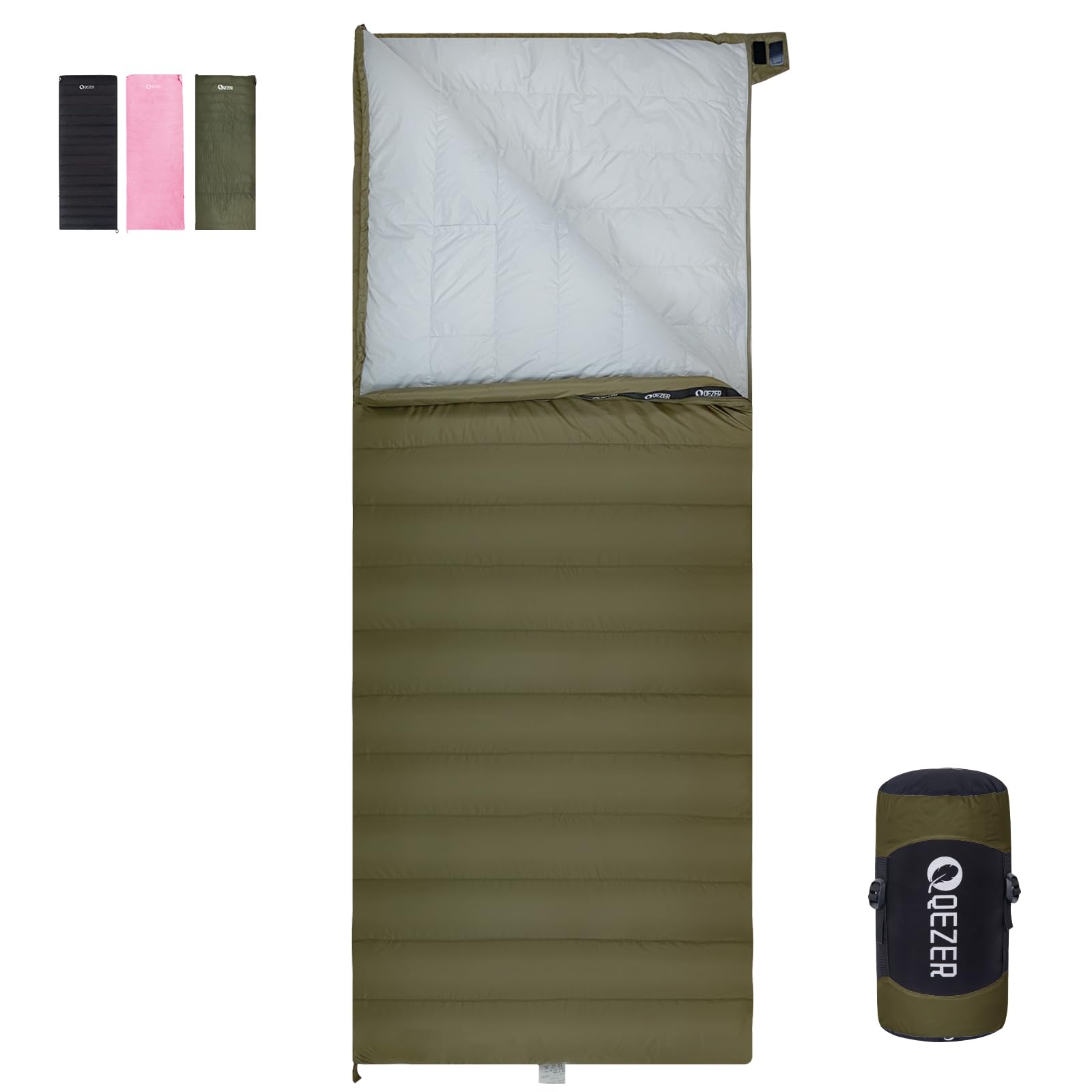 Down Sleeping Bag for Adults, Ultralight Wearable Sleeping Bag for Backpacking, Can Be Used as a Blanket or Mat