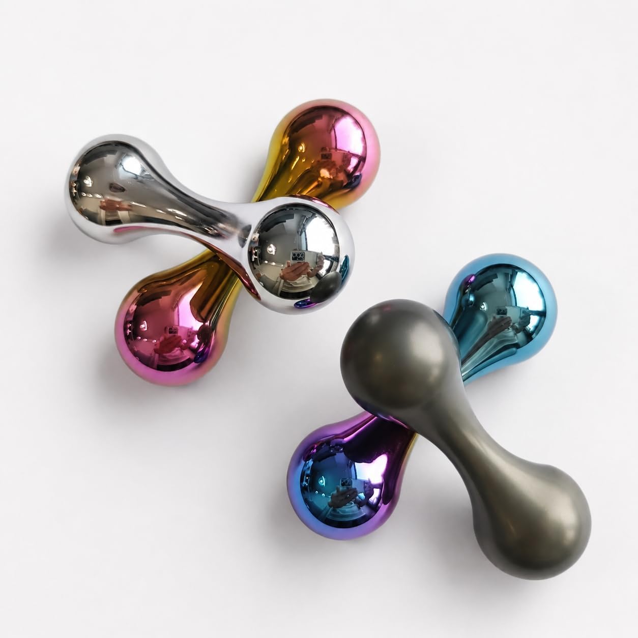 Metal Titanium Knucklebone Fidget, Silent EDC Stress Toy Adults image 3