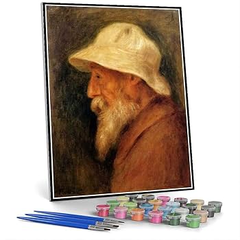 Amazon | DIY数字油絵白い帽子をかぶった自画像1910年
