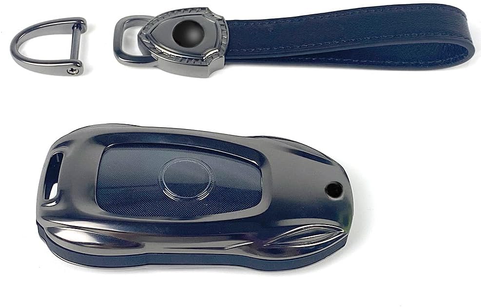 Remote Car Key Fob Metal Case Cover Protection Holder Protector Shell Accessories Compatible for Mercedes-Benz AMG C E M S CLS CLA GLK GLA GLC GLE (B Style) - Image 2