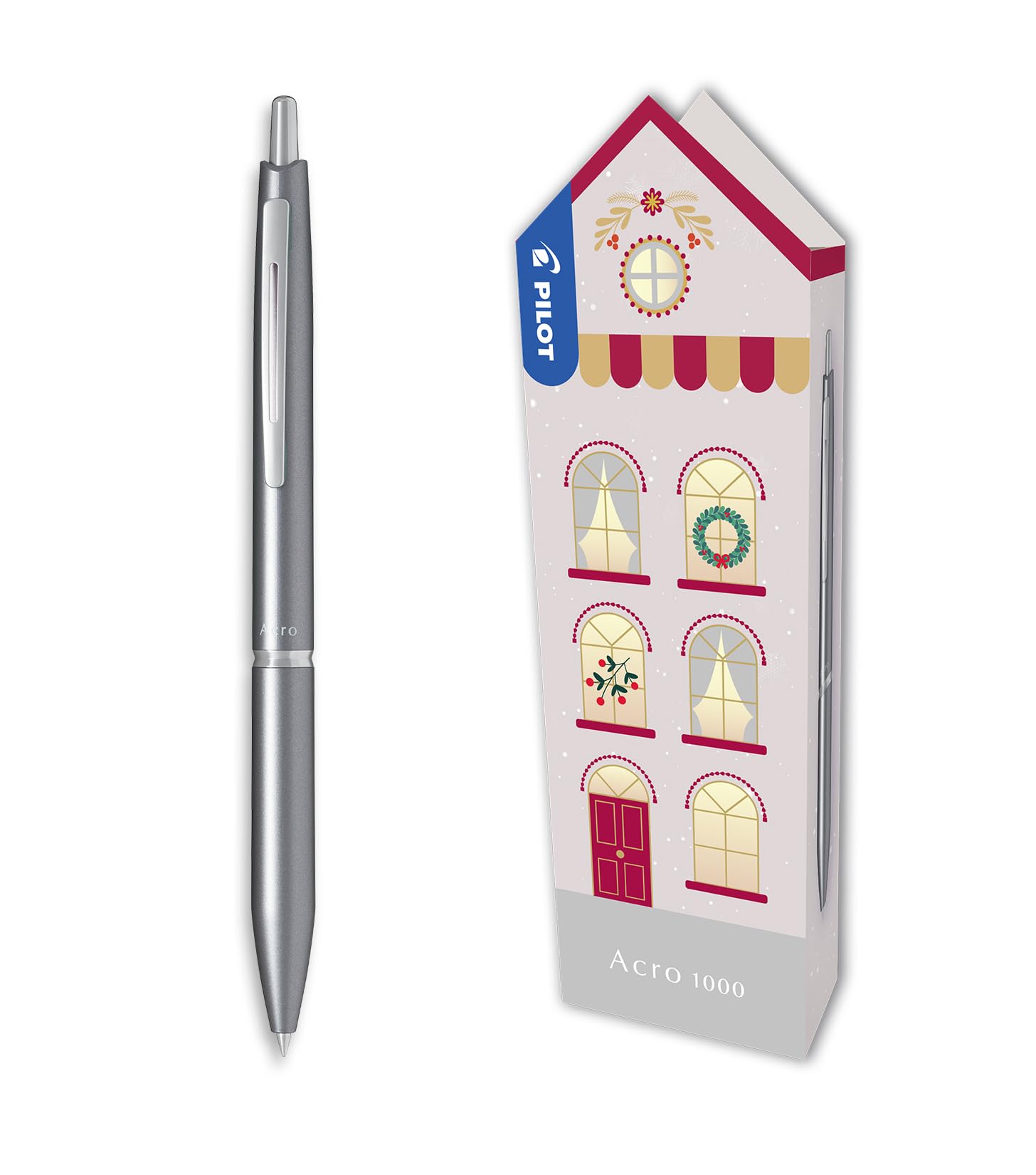 PILOT - Acro 1000 - Ballpoint Pen - Christmas Gift Box - Silver