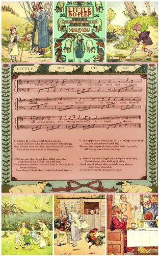 Little Bo Peep Ring O Roses With Music Sheet And Others Tales Nursery Rhymes Little Bo Peep Ring O Roses With Music Sheet And Others Tales Nursery Rhymes