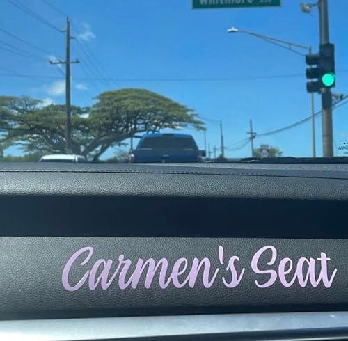 Miniatura 7 de Girlfriends Wife's Seat Spot Name Passenger Princess - Calcomanía de vinilo para coche, 9 pulgadas, opciones de color y fuente disponibles