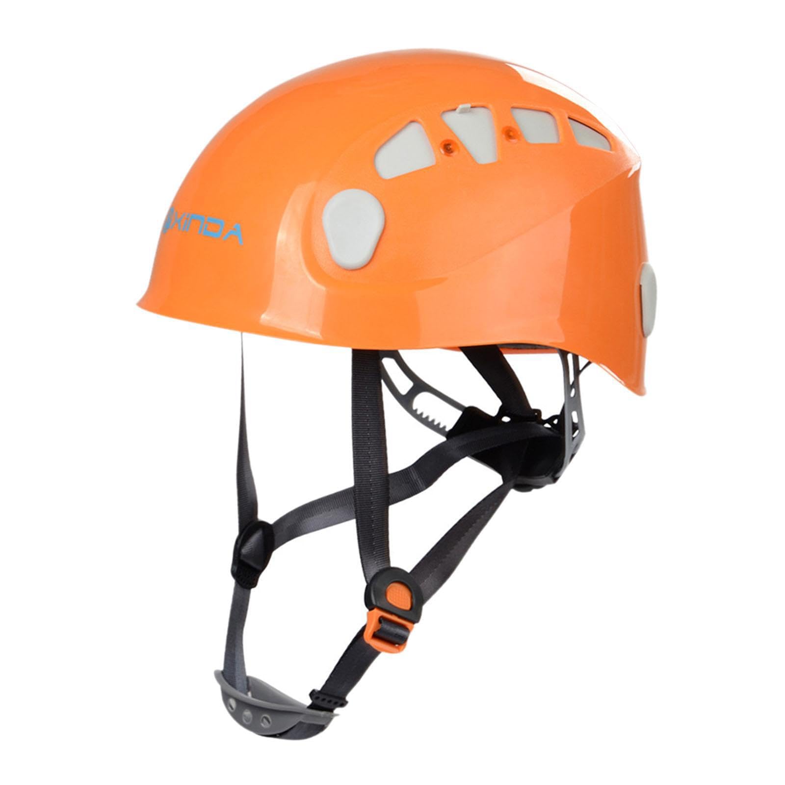 Casque d'escalade pour ouvrier du bâtiment, casque de sécurité pour hommes, femmes et adultes, travail dans les arbres, bleu, Orange, 26x20.5 cm