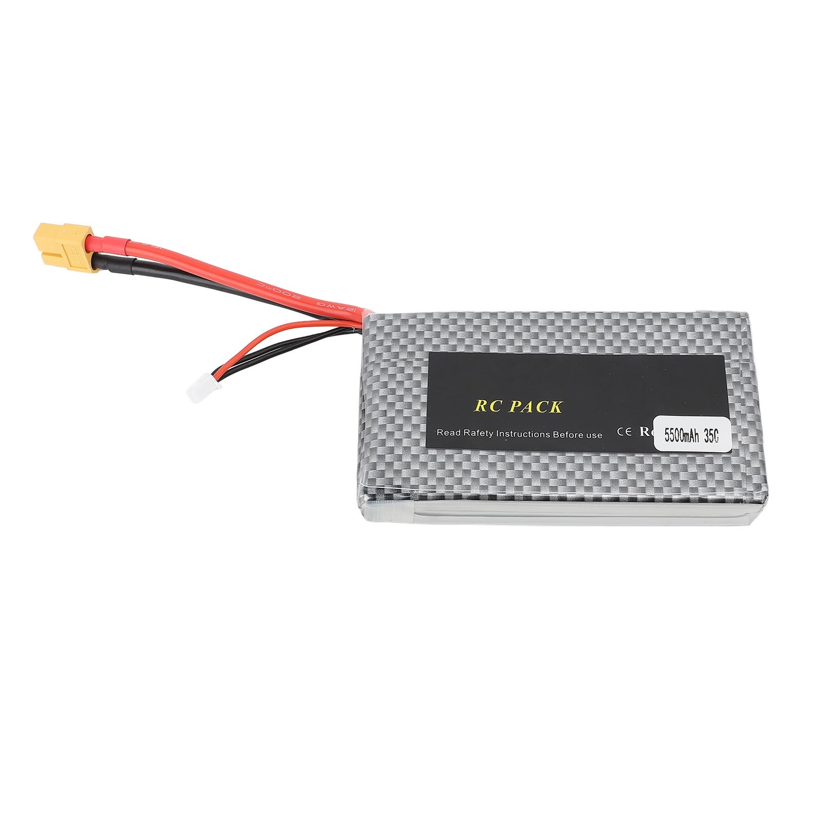 Socobeta Batería de Litio para Coche RC, 7,4 V, Alta Capacidad, 5500 MAh, Batería Recargable Duradera para Vehículos RC a Escala 1/10 y 1/18