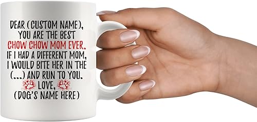 Miniatura 4 de Taza personalizada Chow Chow Dog Mom para mujer, Chow Chow Dog Mom, Chow Chow Dog Mommy Cup, Chow Chow Dog Owner Present, Chow Chow Dog Dog Mug (11