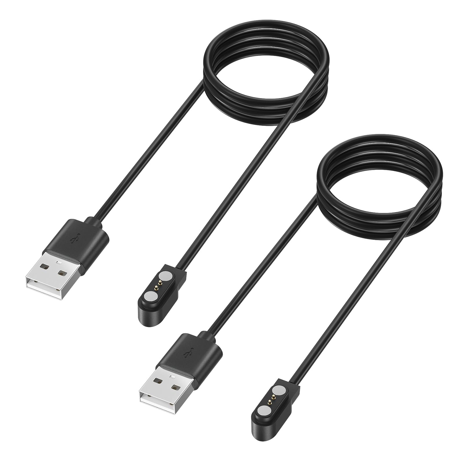 Vancle 2 Pack Charger for YAMAY SW021 Willful SW023 SW025 Letsfit ID205L LETSCOM ID205G ID205S ID206 Lintelek ID205U ID216 VeryFitPro Uwatch 3 3S 2 2S - Smartwatch Magnetic USB Charging Cable