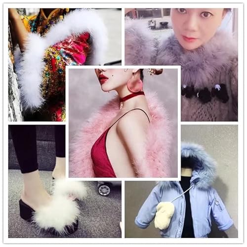 Z Jones 2.15 Yards 40G Fluffy Marabou Feather Boas For Dancing Wedding Crafting Party Dress Christmas Tree Halloween Costume Decoration(White) #TOP5