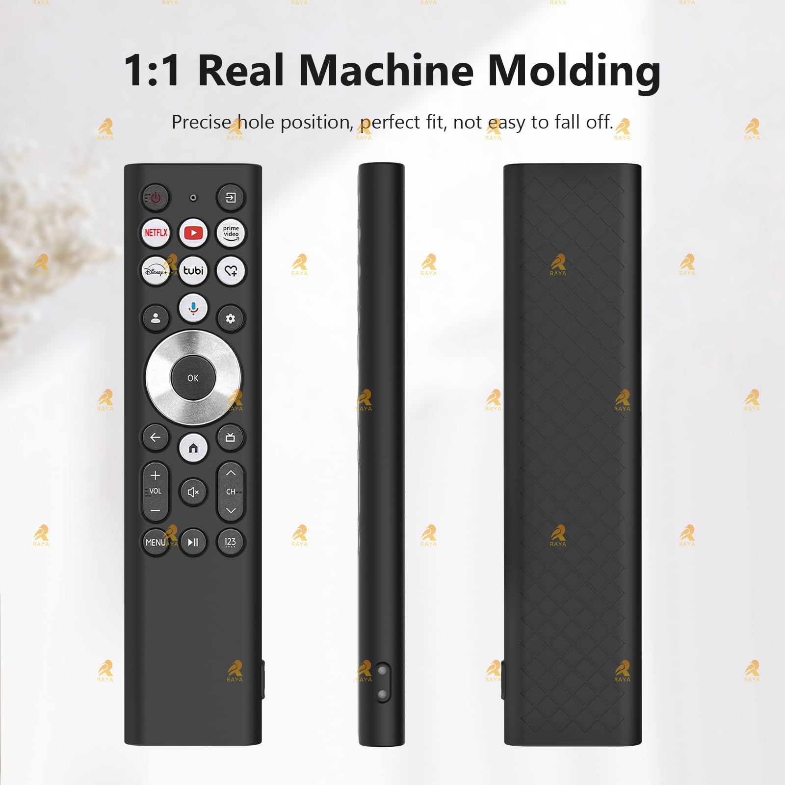 RAYA Silicone Cover Compatible with 2026 Hisense TV Remote E7Q Pro / E7S Pro / U6N Pro Model TV Remote Protection Case (Black) — Amazon image 6