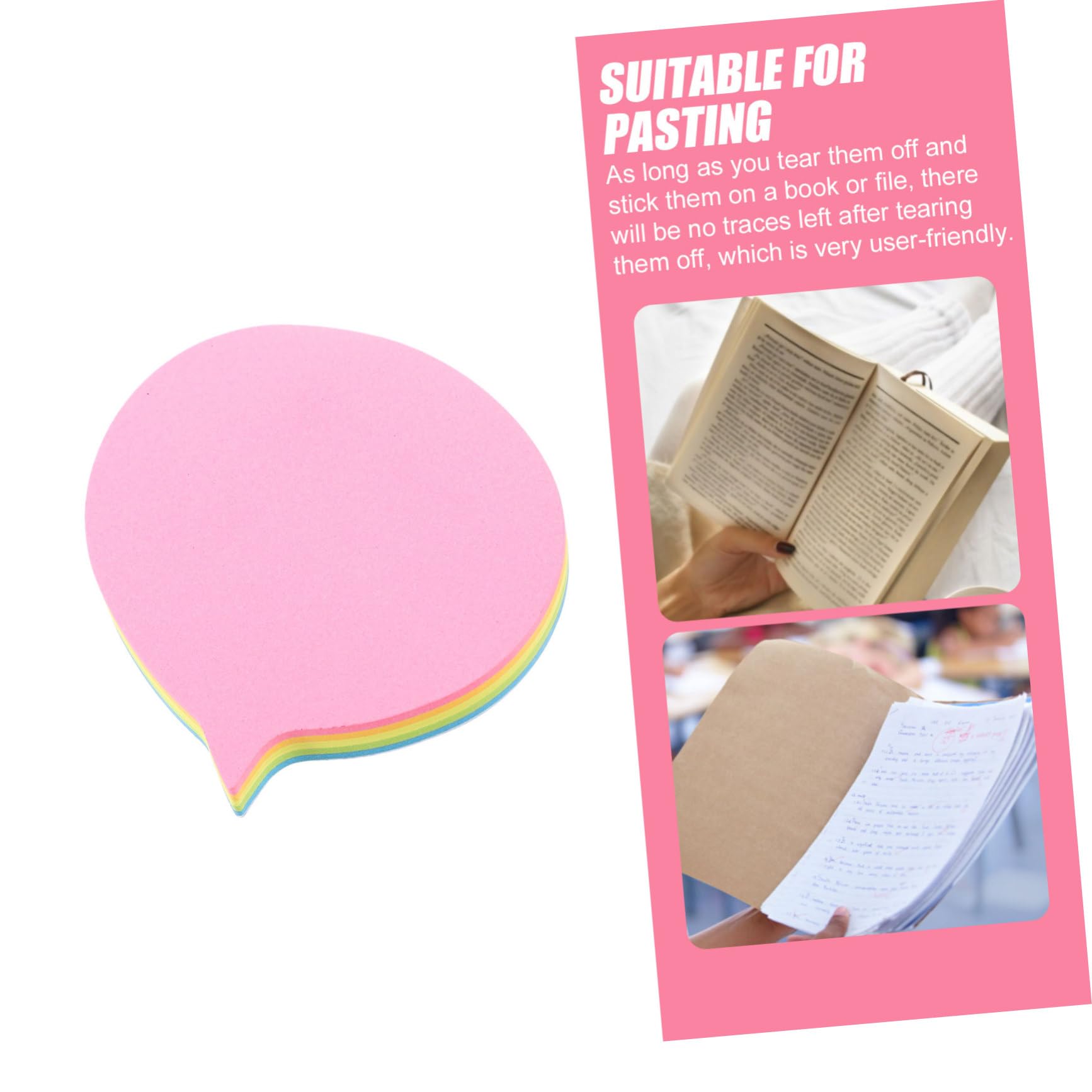 EXCEART 5 Pièces 10 Sticky Couleur 400pcs pastel cartes vierges marqueur etiquettes autocollantes étiquettes autocollantes autocollants de mémo d'album Fournitures de bureau Papier