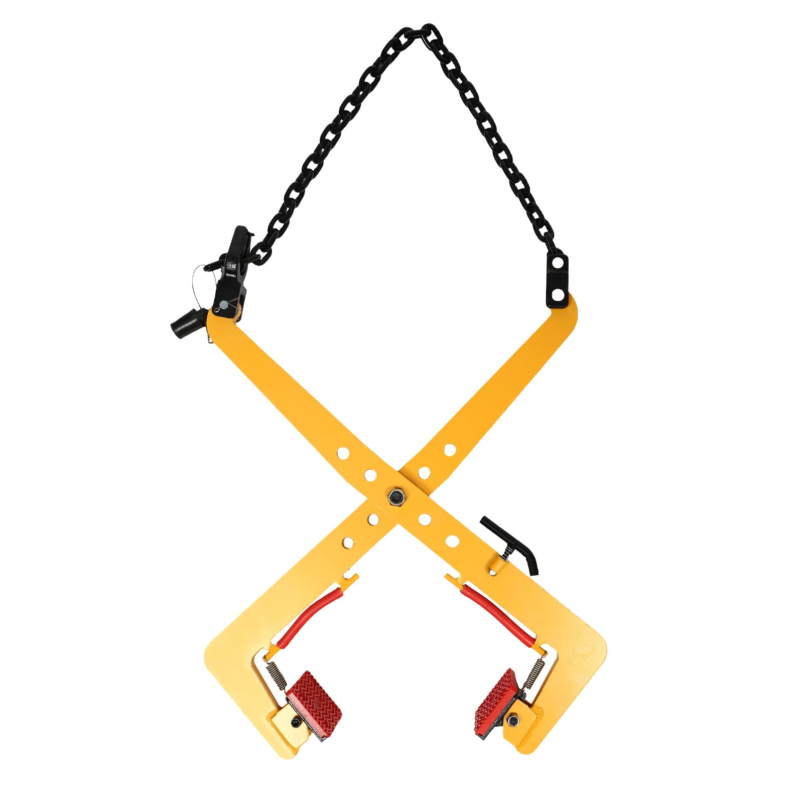 Pinza per estrattore pallet, 500 kg, capacità di carico con apertura regolabile 33-70 cm, pinza di sollevamento per pietra legno e pallet, per edilizia industriale e infrastrutture, colore